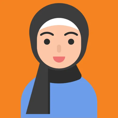 Muslim girl learner illustration