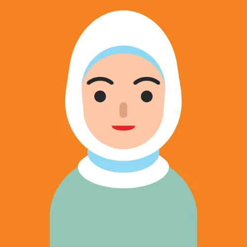 Muslim family learner illustration
